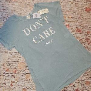 Graphic Don't Care Top 1X NWT